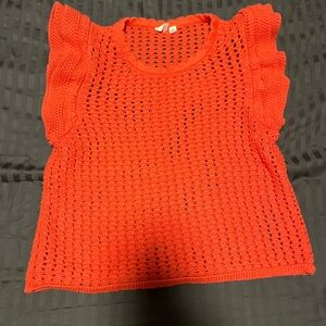 SOLD GAP 2 Piece Women’s Crochet Top and Pants Small and Medium Coral